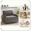 Canapé-lit convertible 3-en-1 avec coussin et poche-1331229031