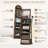 360° Swivel Arched Jewelry Mirror Cabinet, 64"H Standing Jewelry Armoire with 6 LED Lights, Lockable Jewelry Organizer, Arch Full Length Mirror with Storage, Inner Shelf, Drawers-1911233081
