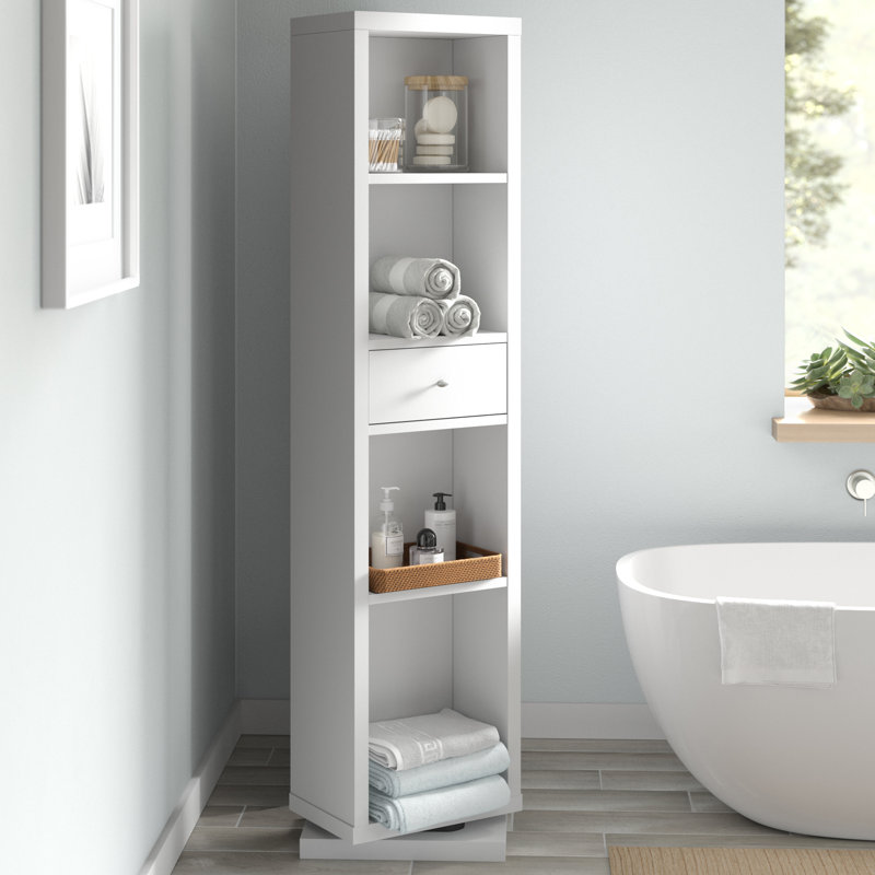 Briann Freestanding Linen Cabinet, White
