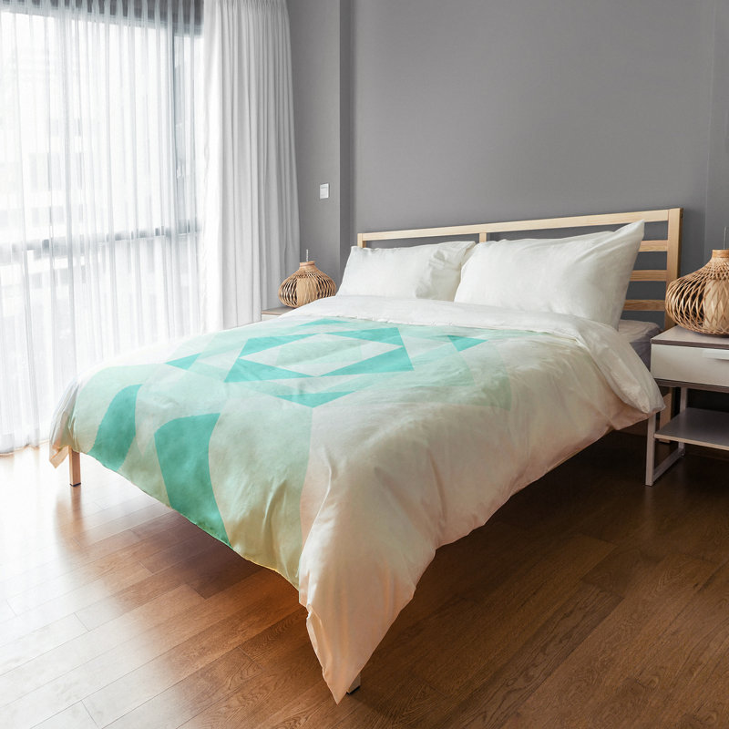 Housse de couette turquoise , Housse de couette pour grand lit