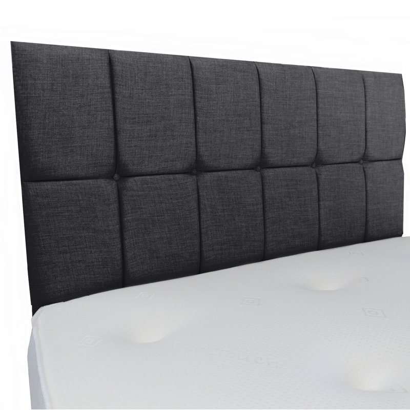 Gentner Upholstered Headboard, Charcoal, Double (4'6)