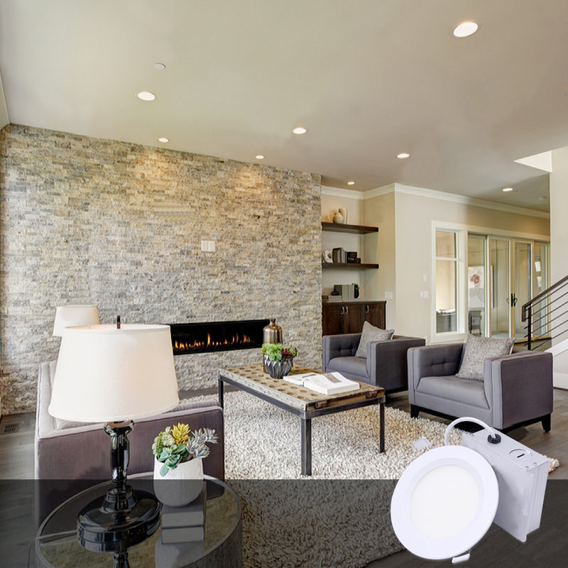 4.87'' Dimmable Air-Tight IC Rated LED Canless Recessed Lighting Kit