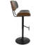 Tabouret de bar réglable Lombardi Mid-Century avec similicuir pivotant gris par Lumisource - ensemble de 2-1744984079-1744984078