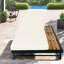 Méridiennes de patio réglables, métal moderne, bois avec rangement pour piscine