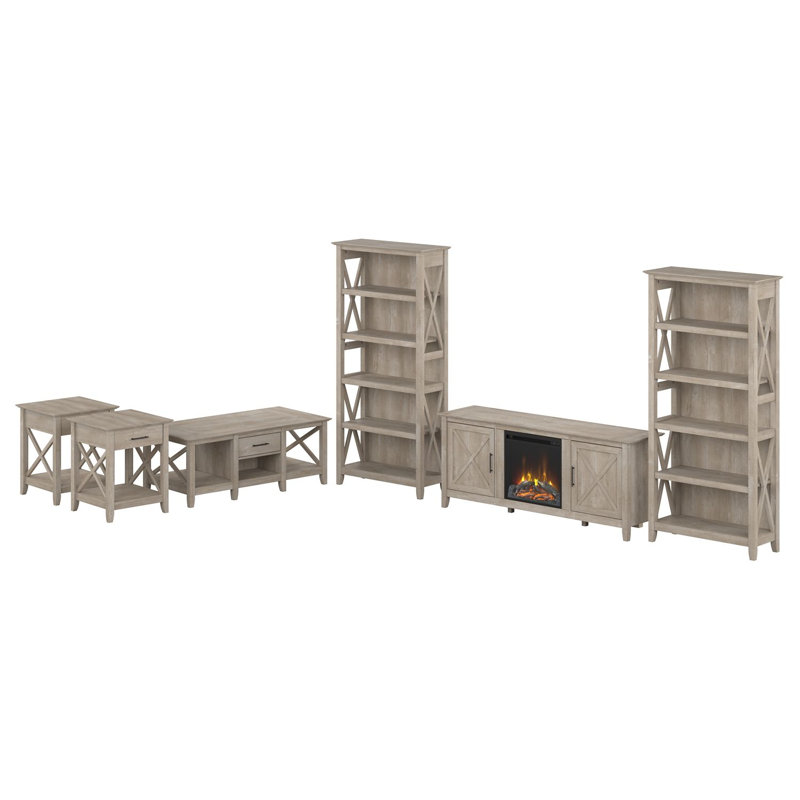 Ensemble de tables basses 4 pièces Veda, Gris délavé