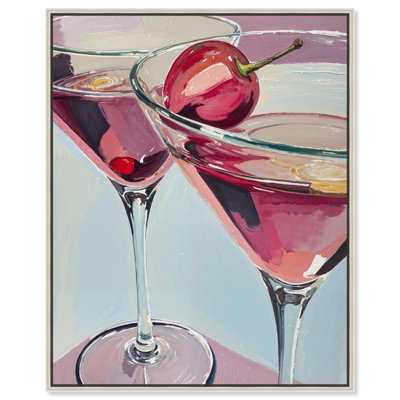 Toile cerise Cosmo par Art Remedy
