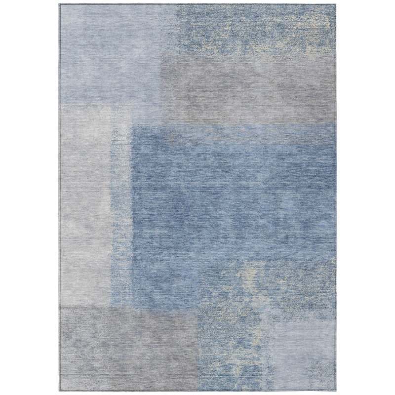 Machine Washable Indoor/Outdoor Molewski ACN2341 Abstract Rug, Rectangle 5' x 7'6"