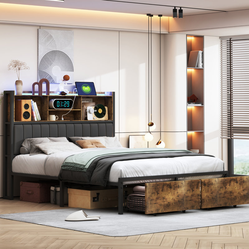 Alfrid Upholstered Bed, 140.5 x 217.5 cm