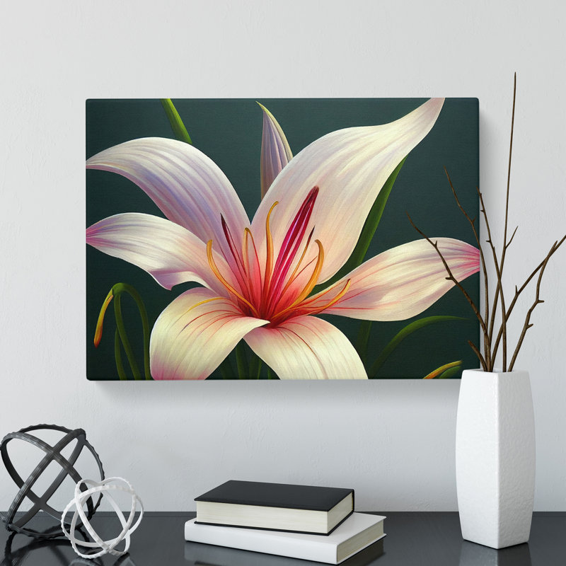 Futuristic Lily Flower Vol.2 - Wrapped Canvas, 50cm H x 76cm W x 3cm D
