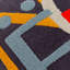 Ralls Abstract Blue Square Cushion