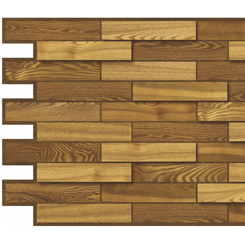 19" x 39" 3D Wall Panel, Brown