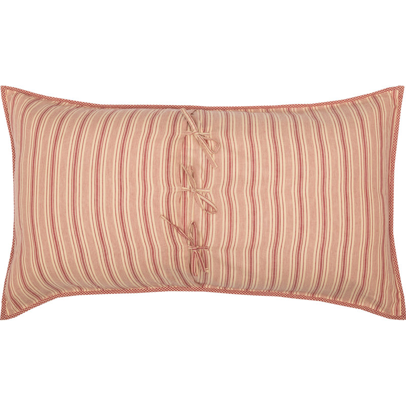 Couvre-oreiller Sawyer Mill 100% coton, Très grand, Rouge champêtre / brun clair foncé / kaki