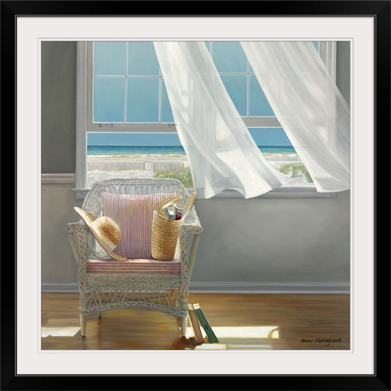 « escapade », reproduction d’art Karen Hollingsworth, H 32 po x l 32 po x P 1 po, Cadre noir