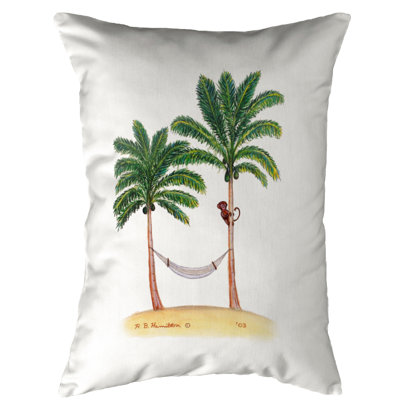  Coussin lombaire intérieur / extérieur Palm Trees and Monkey