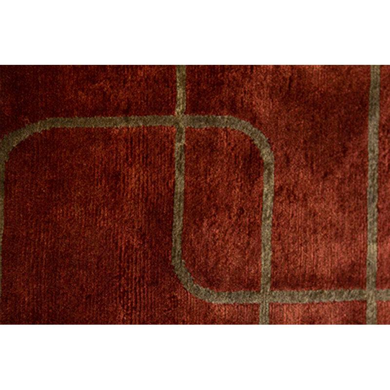 Hand-Knotted High-Quality Rust Area Rug
