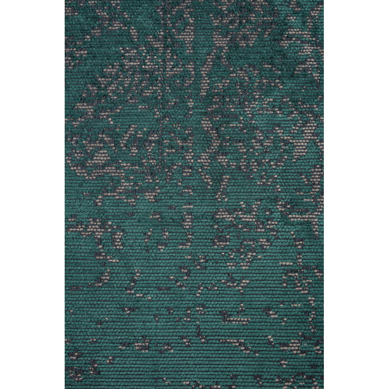 Rapture Green Toile Luxury Area Rug, Rectangle 7'10" x 9'10"