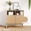80cm Compact Small Sideboard, Ribbed Door Storage Cabinet-1353864433