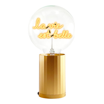 Bulb LA VIE EST BELLE Amber with Base Table Lamp PORTABLE