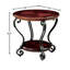 Table de bout en cerisier brun avec tablette inférieure ouverte pour salon moderne et éléments décoratifs