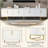 Modern Geometric TV Stand with Metal Legs & Gold Handles, Media Console with Cabinets & Adjustable Shelves for TVs Up to 80"