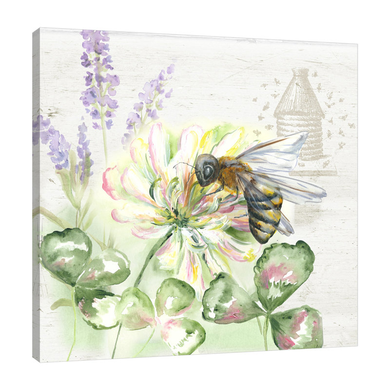 «Honey Bee», toile tendue par August Grove®, H 12 po x l 12 po x P 1,5 po