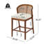 Tabouret de bar rembourré à structure en bois-115802224