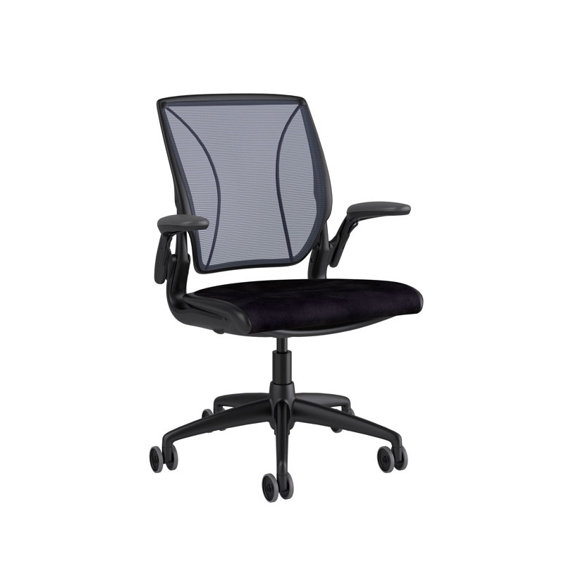 Mesh Task Chair, Black, Monofilament Stripe/Atlantic, Lotus/Black