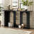 Modern and Curved Design Ash Veneer Console Table with Shelf-1920592699