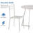 Kilwin 3-Piece White Modern Round Dining Table Set with 2 Chairs, Space-Saving Kitchen & Breakfast Nook Dining Set, Compact Small Space Bistro Dining Room Table Set-1610316633