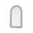Dennard Arch Cornhusk Mirror in Linen White-108455473
