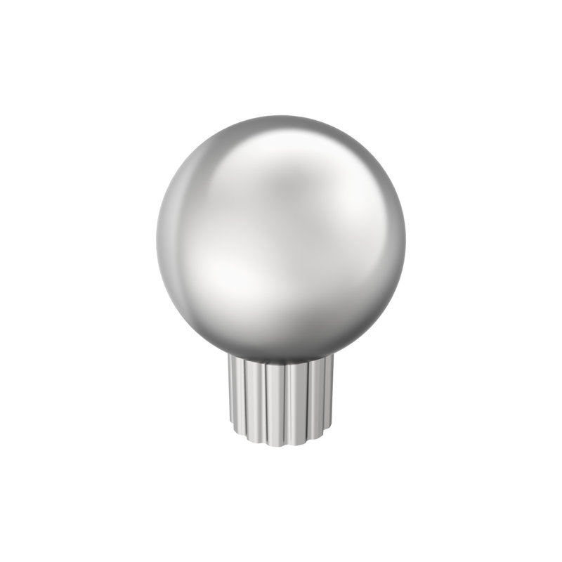 Poignée d'armoire Cowrie de 1-1 / 8 po (29 mm) de diamètre, Chrome poli