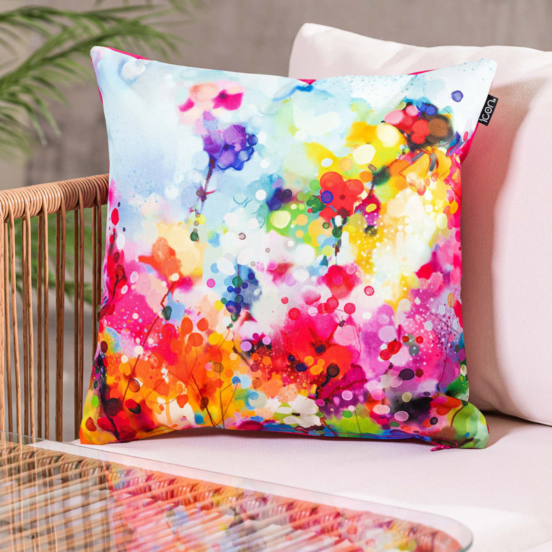 icon Spring Flower Indoor-Outdoor Cushion, Pink