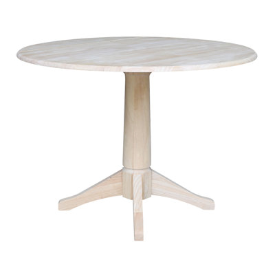 Extendable Round Solid Wood Dining Table