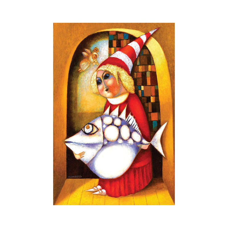 Fishman by Art Mirano - Wrapped Canvas Gallery-Wrapped Canvas Giclée