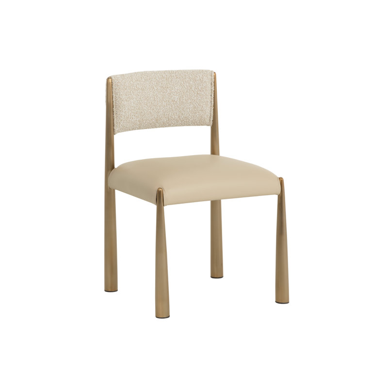 Bayard Dining Chair - Antique Brass - Napa Beige / Santa Cruz Oatmeal