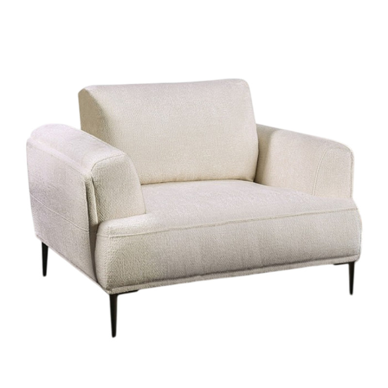 Chaise d'appoint Batty, dossier ajustable attaché, Blanc