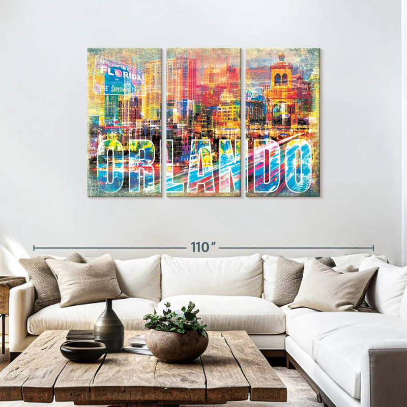 Nicci Orlando, paysage urbain grunge, H 48 po x l 74 po