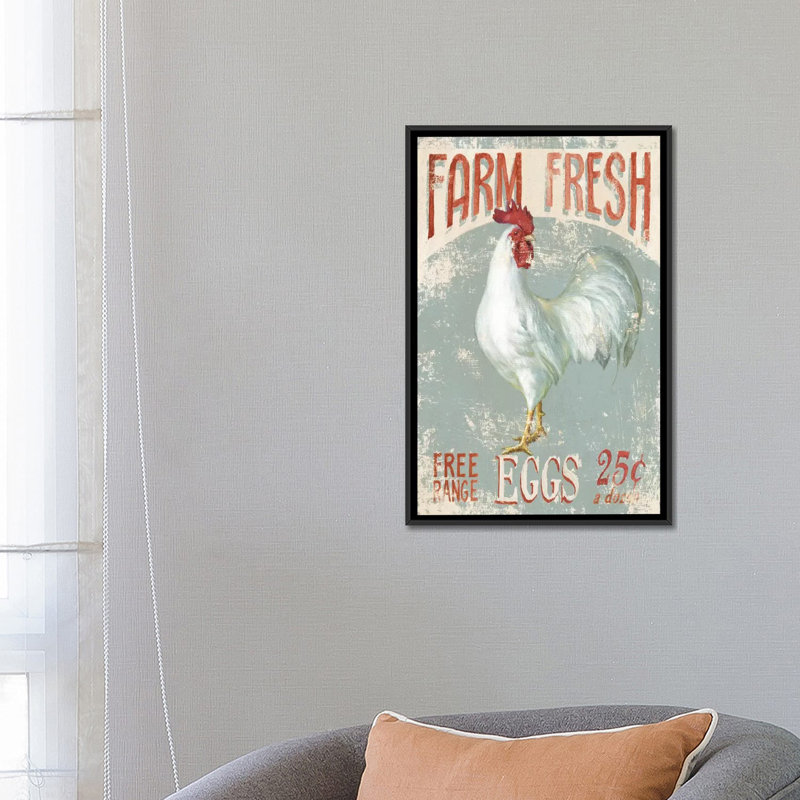 Modern Farmhouse, 26" H x 18" W x 1.5" D, Black Framed Canvas, No Mat