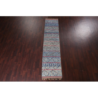 Tapis de couloir marocain en laine noué à la main 2 x 11
