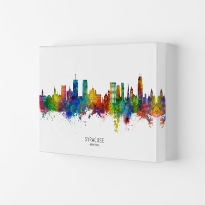 Syracuse New York Skyline by Michael Tompsett - Print