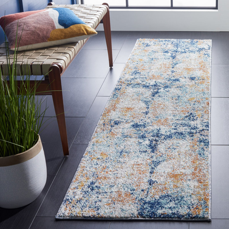 Aston Performance Abstract Rug, Runner 2' x 8'
