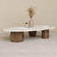 Table basse blanche en bois massif brun-noisette-1320436926