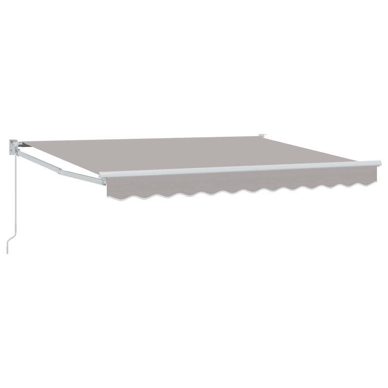 VidaXL 200 D Retractable, Solid Color, 350cm W x 200cm D, Light Grey/White