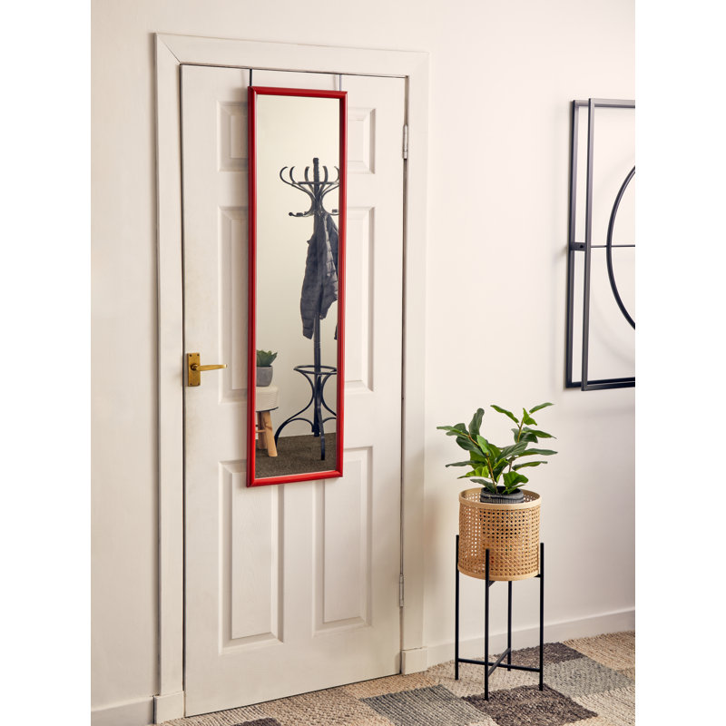 Overdoor Full Length Mirror, Red