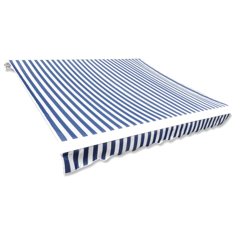 Toile de remplacement pour auvent d'extérieur, L 228,3 po x P 116,1 po, À rayures, Bleu / blanc