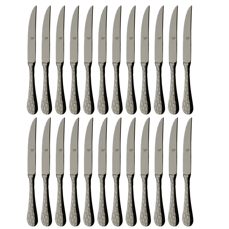 Coccodrillo Stainless Steel Steak Knife, Black Gold