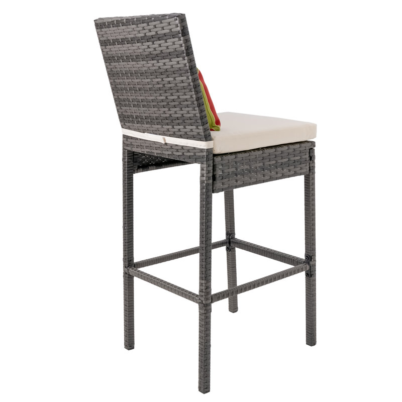 Tabouret 30,5 "avec coussin IIiff, Blanc, Gris