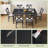 Deral 6 - Person Farmhouse Rectangular Solid Wood Dining Set, Gray/Black-1431796533-1439732405