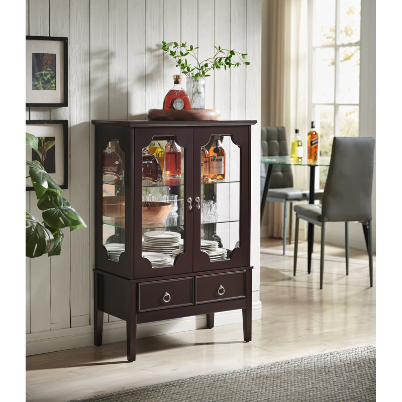 Armoire de rangement Curio, Cerisier