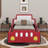 Twin Race Car-Shaped Platform Bed With Wheels-2049351593